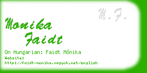 monika faidt business card